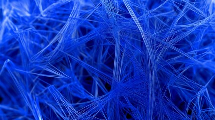 Fototapeta premium Abstract intricate network of deep blue threads.