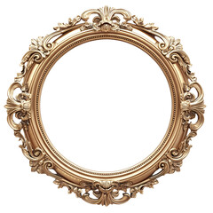 Ornate Gold Round Frame Elegant Design