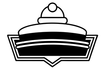 American Diner Sign Line Art Vector Illustration