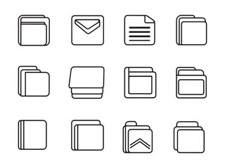 File Divider line art icon simple design vector