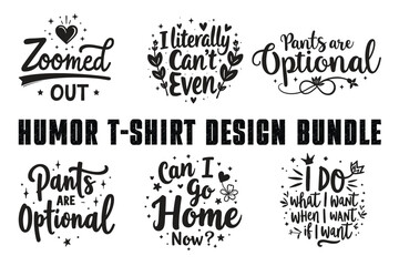 Humor T-Shirt Design Bundle