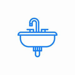 bathroom sink icon sign vector