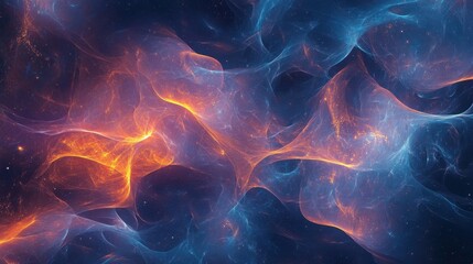 Fototapeta premium cosmic nebula fiery and icy celestial dance