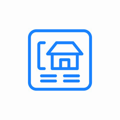 property listing property card icon sign vector