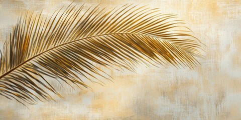 Obraz premium Light and airy coconut palm branch shadow effect