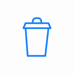 trash can icon sign vector