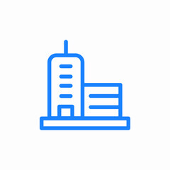 urban real estate commercial buildings icon sign vector