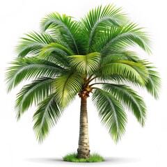 Fototapeta premium palm tree on white background
