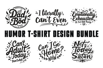 Humor T-Shirt Design Bundle