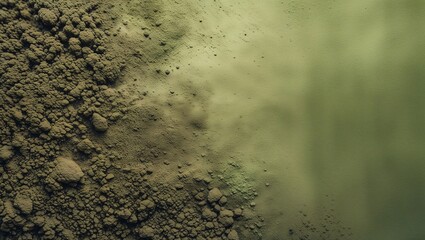 Obraz premium A gentle texture resembling soil or earth, with subtle green hues blended in, creating a natural, grounded feel. The image leaves 60% of the upper space open for text, perfect for sharing environmenta