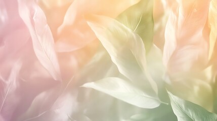 Pastel Leaves Background Texture.
