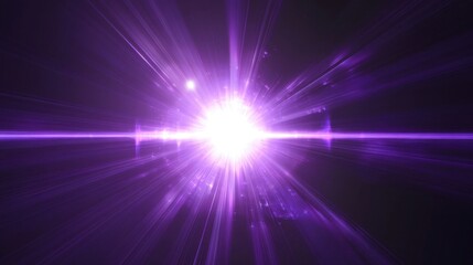 Obraz premium purple light burst bright star explosion cosmic energy galaxy co