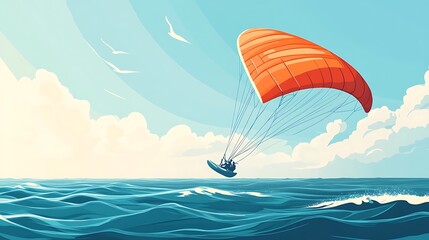 Parasailing ocean adventure.