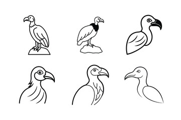 Wildlife Vulture Flying Vector Silhouette