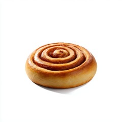 Cinnamon roll pastry sweet treat isolated on white background