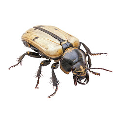 Naklejka premium Cream and black beetle, detailed view