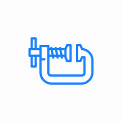 c clamp icon sign vector