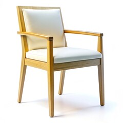 wooden chair isolated on white