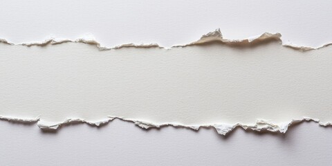 Messy ripped edge of paper with grainy surface