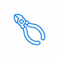 cutting pliers icon sign vector