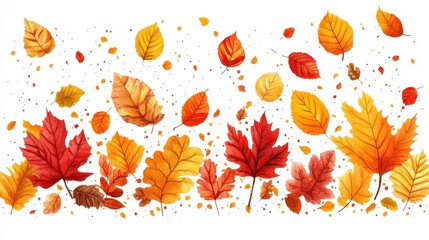 Obraz premium Autumn leaves falling (1)