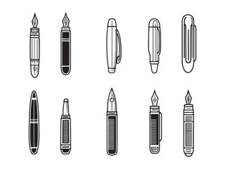 Fountain line art icon isolated fountain structure illustration
