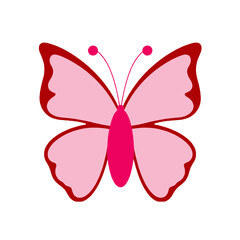 Fototapeta premium Pink Butterfly vector illustration