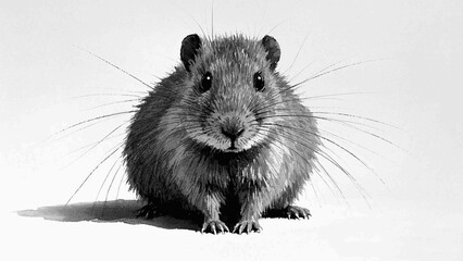 Earthen Whirl: frosted palette lemming isolated watercolor vector illustration svg 