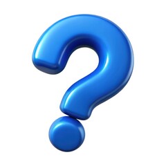 Naklejka premium Blue question mark symbol concept on white background