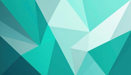 Obraz premium Geometric abstract wallpaper, bold teal and gray triangles , abstract, teal