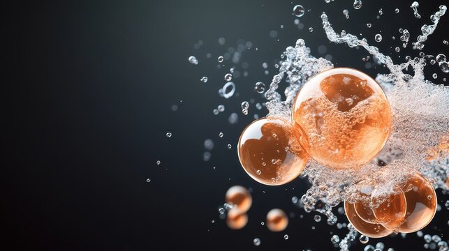 An artistic representation of bubbles rising in clear water, creating a dynamic and refreshing visual experience that embodies the essence of motion and fluidity.