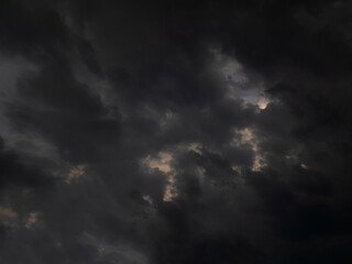 Cloud storm sky dark rain lightning thunder stormy typhoon nature light scene rainy atmosphere...