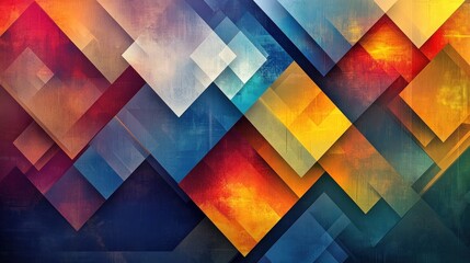 Abstract geometric shapes in vibrant colors