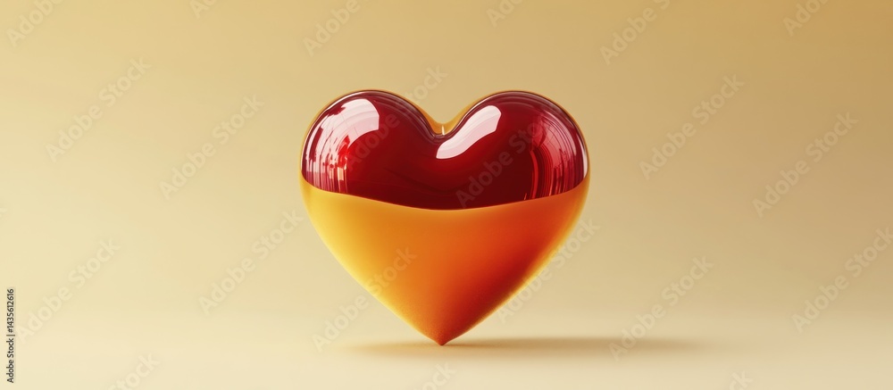 Poster a harmonious interplay of textures and tones in a heart form representing affection through a concep