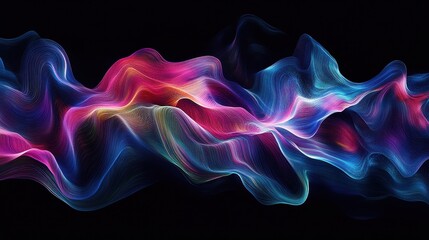 Fototapeta premium abstract colorful waves flowing energy vibrant swirls