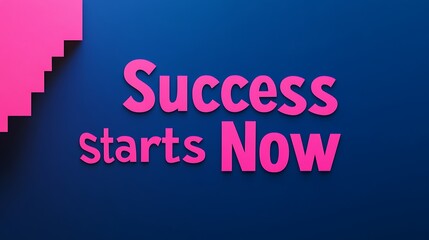 Obraz premium Motivational message about beginning a journey to success.