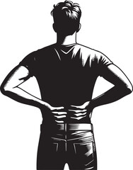 Arms behind back pose