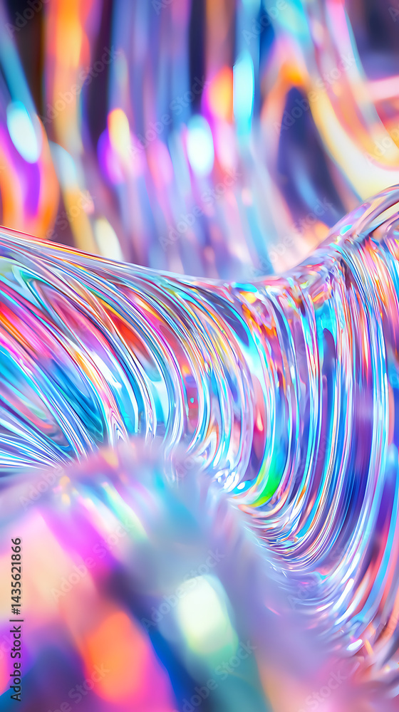 Poster vibrant abstract geometric textures digital art colorful background. fluid motion abstract art digit