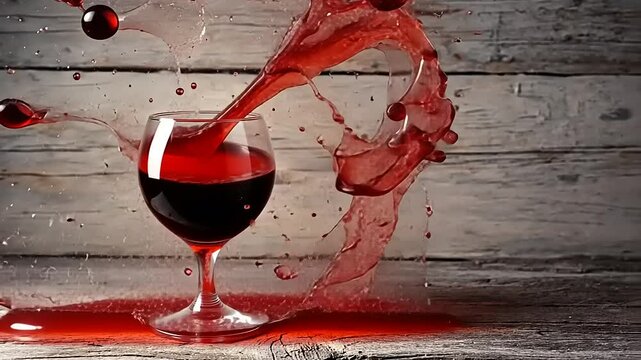 Red Wine Splash: A Dynamic Photography of Wine