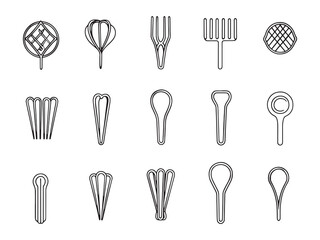 Gold-Plated Hairpins art icon artistic fashion statement piece