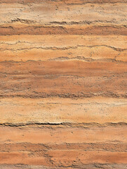 seamless rammed earth clay texture tile top view natural red brown layers wall ground for surface mapping architecture game design 2d flat