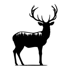 deer silhouette vector
