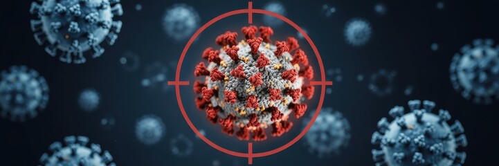 Targeted microscopic pathogen in focus