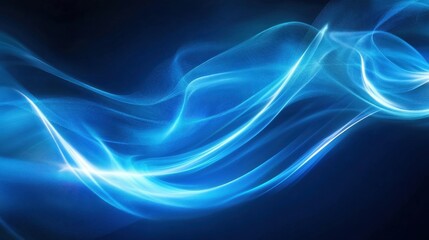 Fototapeta premium abstract blue light waves background