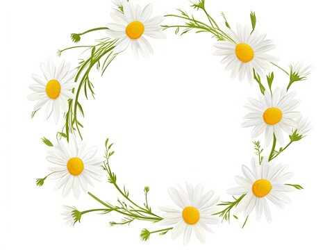 Daisy Chain Wreath Simple Vector
