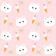 seamless pattern with cats 
