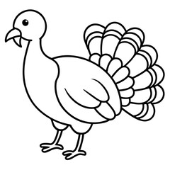 Modern Turkey Outline Vector Illustration