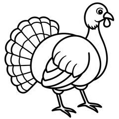 Modern Turkey Outline Vector Illustration