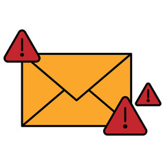 Spam Alert Icon Vector Design