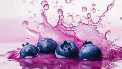 Blueberry juice splash